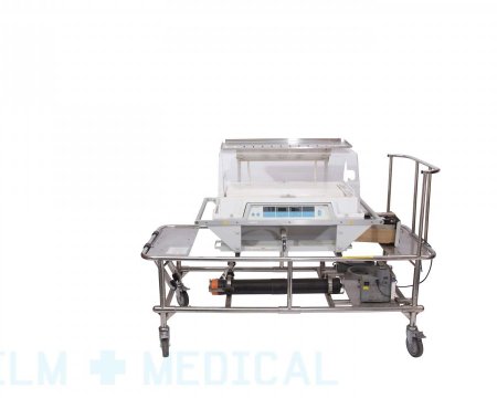 Transport incubator on metal trolley